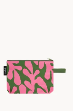Travel^Kollab Coral Canopy Clutch Pink/green