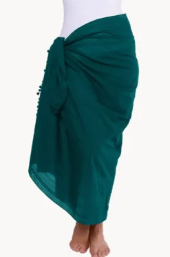 Sarongs^Capriosca Cotton Long Sarong Teal