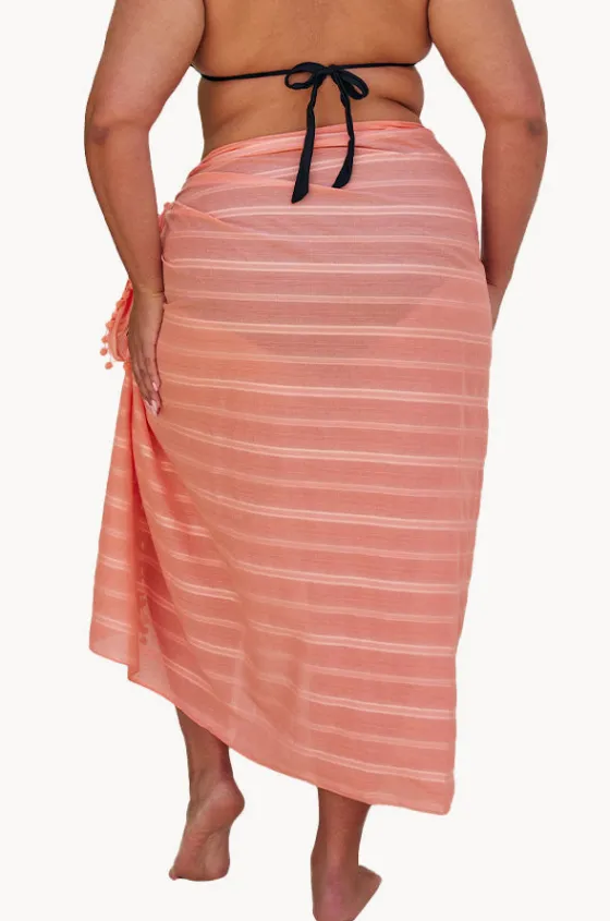 Sarongs^Capriosca Cotton Long Sarong Coral