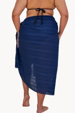 Sarongs^Capriosca Cotton Long Sarong Navy