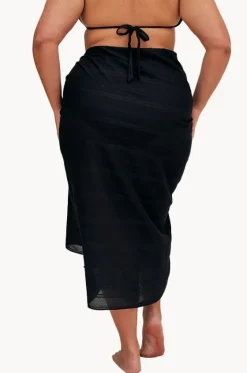 Sarongs^Capriosca Cotton Long Sarong BLACK