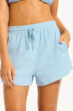 Shorts^Seafolly Crinkle Short Cornflower