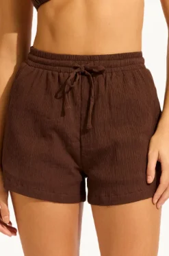 Shorts^Seafolly Crinkle Short Dark chocolate
