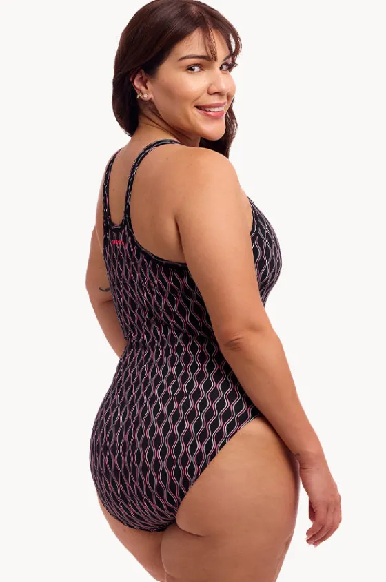 One Pieces^Funkita Curvy Queen Locked In Lucy One Piece Black/pink