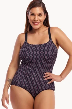 One Pieces^Funkita Curvy Queen Scoop Neck One Piece Black/pink