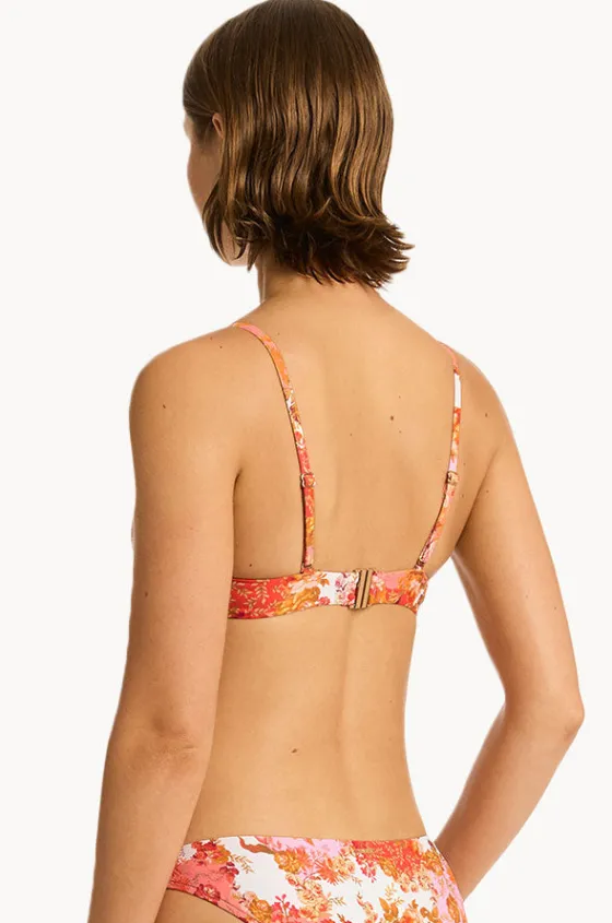 Bikini Tops^Sea Level Daisyfield Balconette Bra Coral