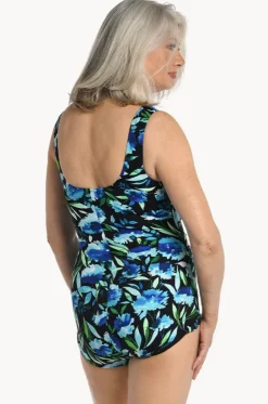 One Pieces^Maxine Dandelion Fields Shirred One Piece + Black/Blue