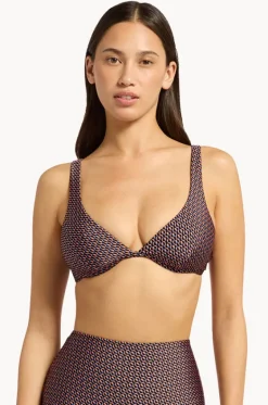 Bikini Tops^Jets Desert Geo Underwire Tri Chocolate