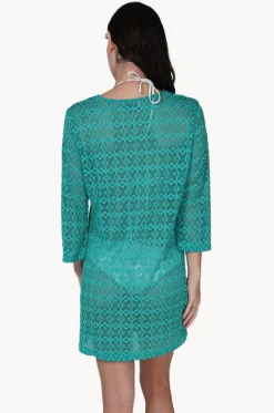 Overswim^J.valdi Diamante V Neck Tunic Emerald
