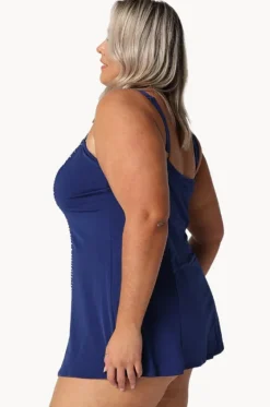 One Pieces^Capriosca Dots Swim Dress One Piece Navy/white