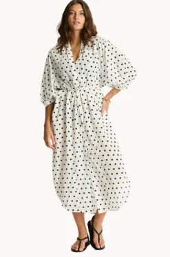 Dresses^Sea Level Dottie Boho Long Shirt Dress