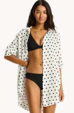 Overswim^Sea Level Dottie Cruise Shirt Coconut