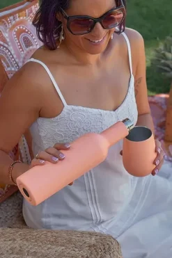 Picnic Vibes|Gifts^Annabel Trends Double Wall Wine Bottle 750ml Peach