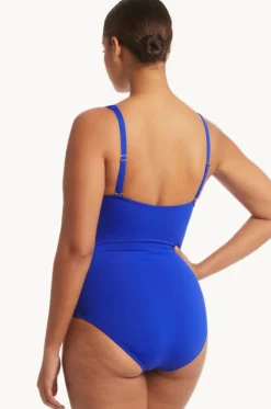 One Pieces^Sea Level Eco Essentials Cross Front One Piece Cobalt