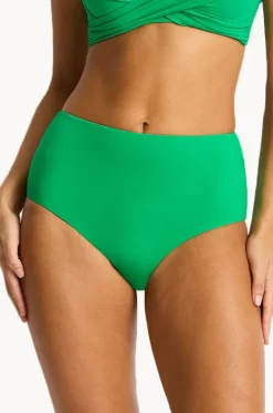 Bottoms^Sea Level Eco Essentials High Waist Pant Kelly green