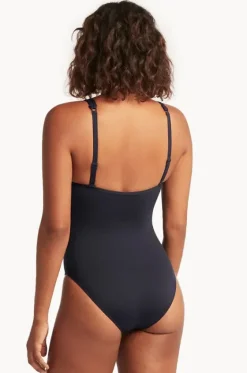 One Pieces^Sea Level Eco Essentials Spliced One Piece Night sky
