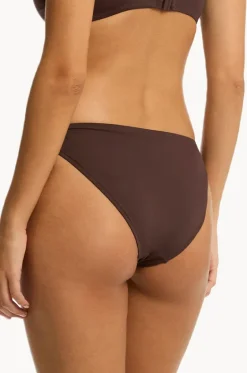 Bottoms^Sea Level Eco Essentials Tie Side Cheeky Pant Cocoa