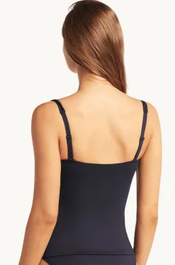Tankini Tops^Sea Level Eco Essentials Twist Front Tankini Separate Night sky