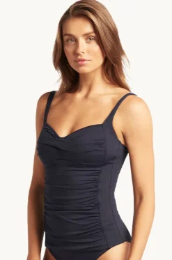 Tankini Tops^Sea Level Eco Essentials Twist Front Tankini Separate Night sky