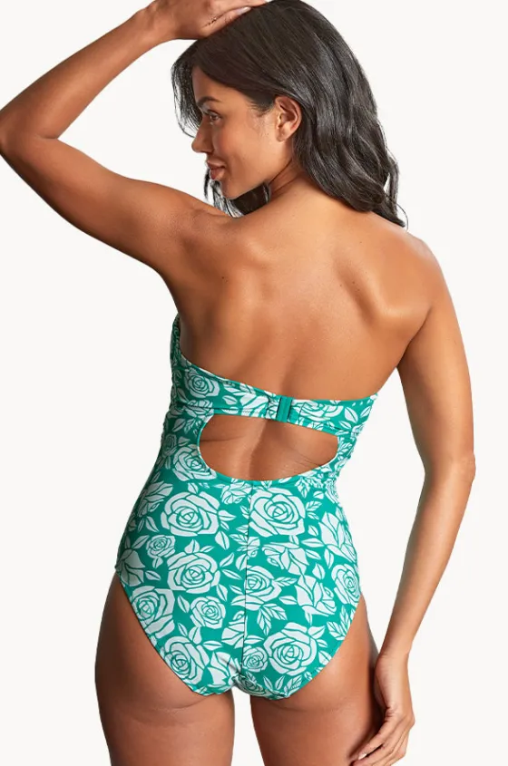 One Pieces^Panache English Rose Tatiana G Cup Twist Bandeau One Piece Green