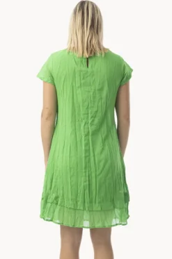 Dresses^Orientique Essentials Gauze Frill Hem Dress Green