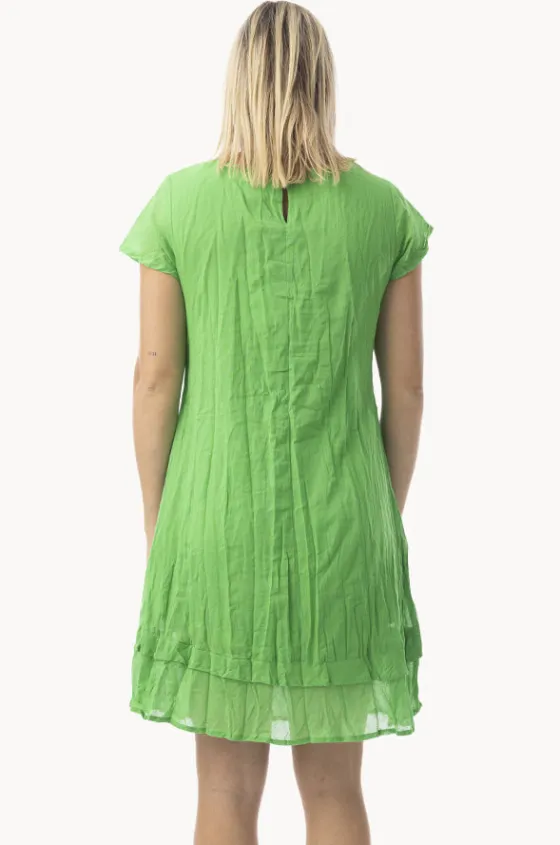 Dresses^Orientique Essentials Gauze Frill Hem Dress Green