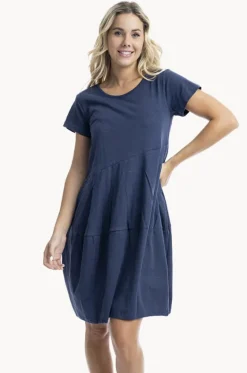Dresses^Orientique Essentials Knit Bubble Dress Navy