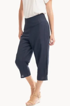 Pants^Orientique Essentials Linen 3/4 Pant Navy