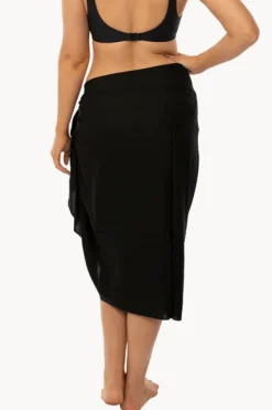Sarongs^Sundrenched Extra Large Long Sarong BLACK
