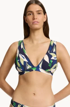 Bikini Tops^Jets Fauna Plunge Top Ink