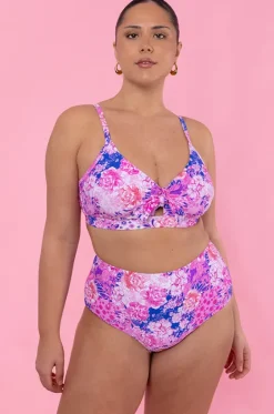 Bikini Tops^Sea Level Fiesta DD/E Cup Tie Front Bralette Pink
