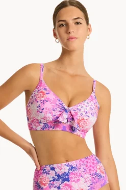 Bikini Tops^Sea Level Fiesta DD/E Cup Tie Front Bralette Pink