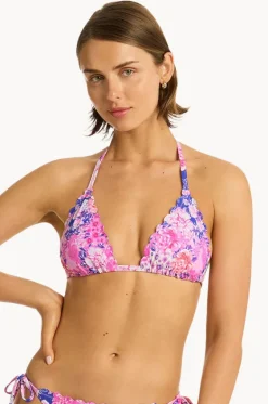 Bikini Tops^Sea Level Fiesta Halter Slide Tri Pink