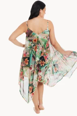 Overswim^Togs Swimwear Fiji Mesh Dress Green/multi