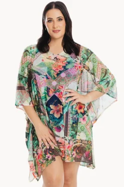 Overswim^Togs Swimwear Fiji Mesh Kaftan Green/multi