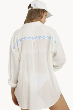 Tops^Billabong Find Me Here Button Down Shirt Salt Crystal