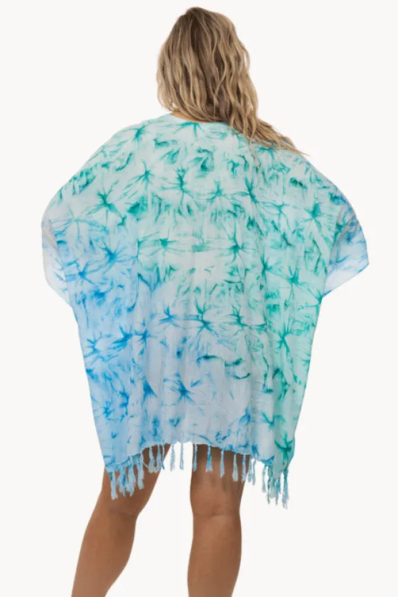 Overswim^Sundrenched Fluro Dye V Neck Cover Up Green