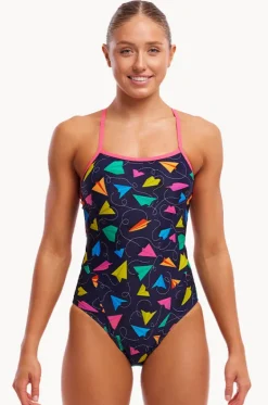 One Pieces^Funkita Fly Bye Swim Secure One Piece Navy/multi
