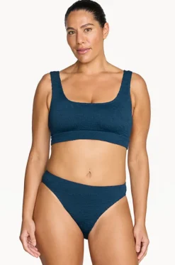Bikini Sets^Artesands Folium Jacquard Kahlo Crop Set Navy