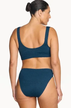 Bikini Sets^Artesands Folium Jacquard Kahlo Crop Set Navy