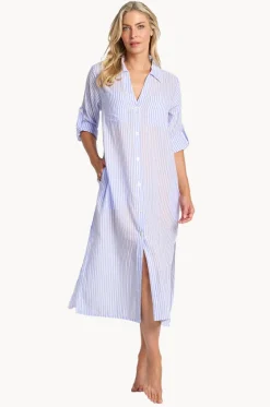Overswim^Jantzen Fresh Button Midi Dress Blue
