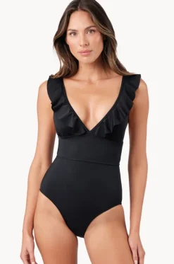 One Pieces^Une Piece Frill Classic One Piece BLACK