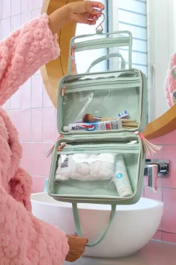 Bags^Annabel Trends Garden Love Vanity Toiletries Bag Mint