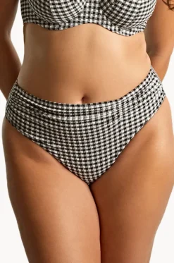 Bottoms^Panache Gingham Midi Brief Black