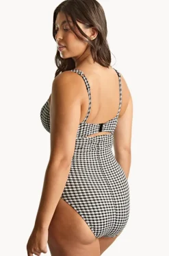 One Pieces^Panache Gingham Paloma F Cup Balconette One Piece Black