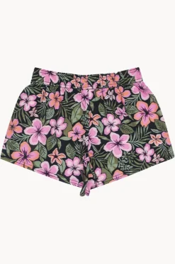 Boardshorts^Roxy Girls Active Floral Boardshort Black/pink
