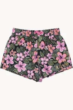 Boardshorts^Roxy Girls Active Floral Boardshort Black/pink