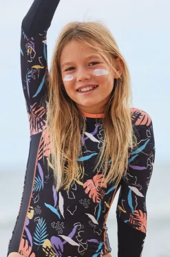 Rashies & Sunsuits^Roxy Girls Active Sunsuit Black/Multi
