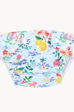 Swim Nappies^Minihaha Girls Addison Aqua Nappy Blue/multi