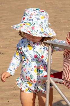 Hats^Minihaha Girls Addison Swim Hat Blue/multi